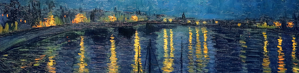 La nuit étoilée sur le Rhône Van Gogh par Raymond Martinez